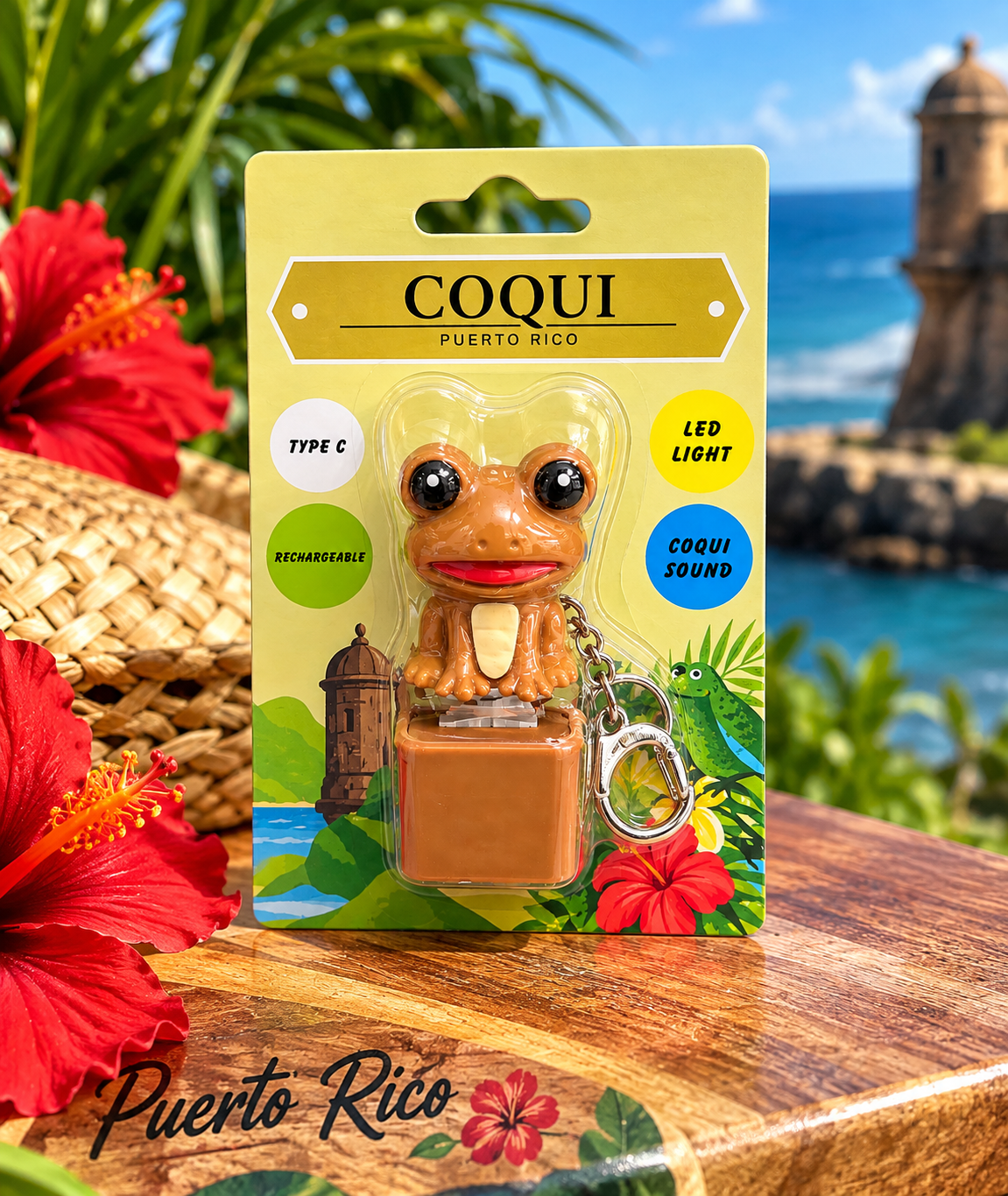 COQUI LLAVERO CON SONIDO RECARGABLE