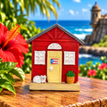 FIGURA PEQUEÑA CASITA ROJA DE PR
