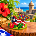 FIGURA PEQUEÑA BANDERA Y MAPA DE PR