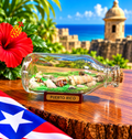 BOTELLA ARENA CON CARACOLES PUERTO RICO