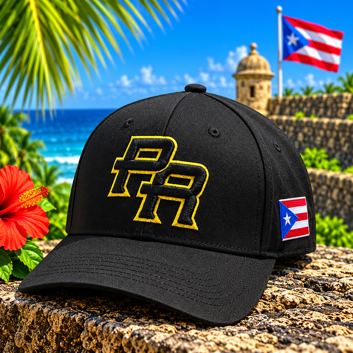 GORRA NEGRA PR