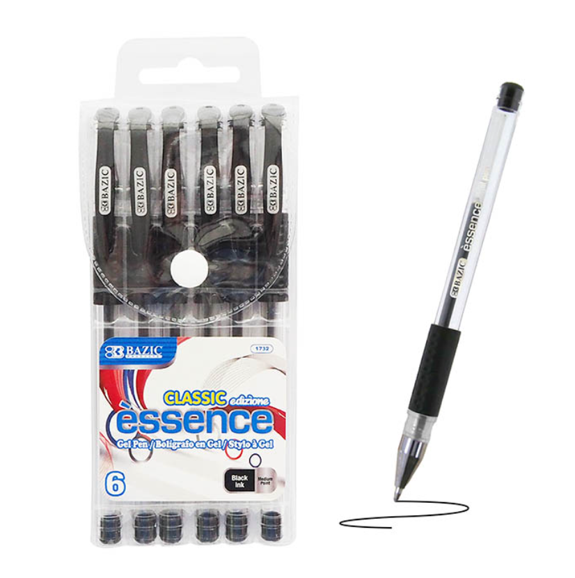 Bolígrafo Gel Negro Essence con Cushion Grip