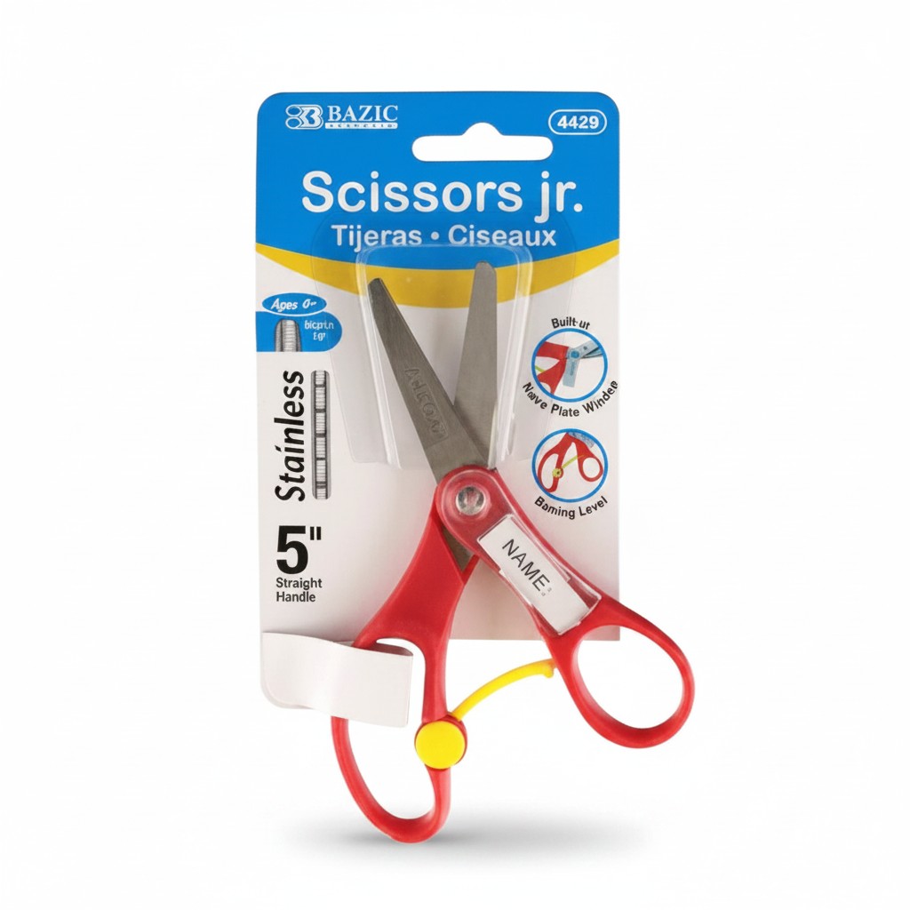 5" Blunt Tip School Scissors With Name Tag