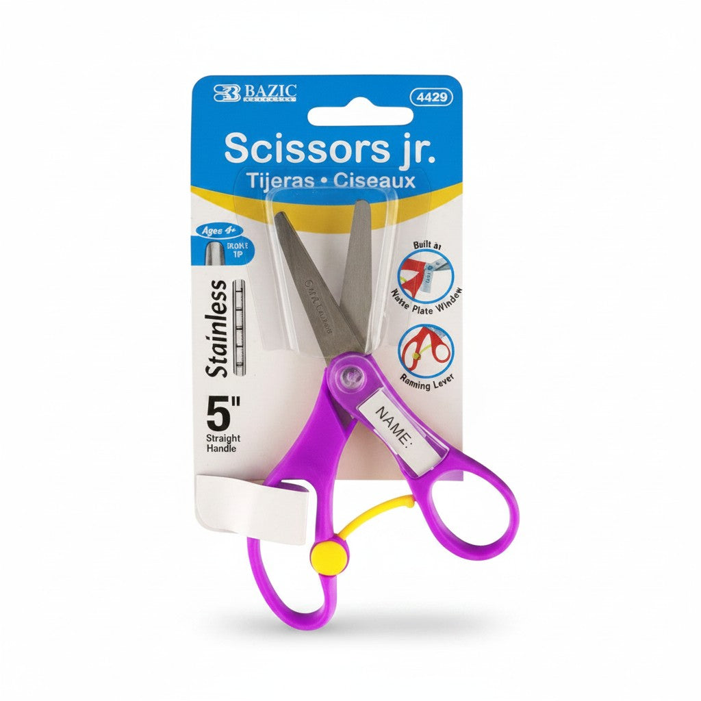 5" Blunt Tip School Scissors With Name Tag