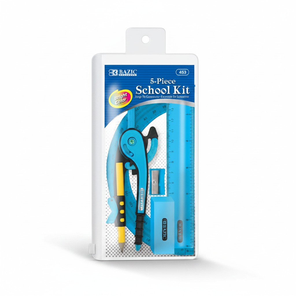 5 Pcs. School Kit w/ Zipper Pouch