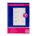 200 Sets 7 5/8" x 10 7/8" 2-Part Carbonless Spiral Bound Cash or Rent Receipt Book