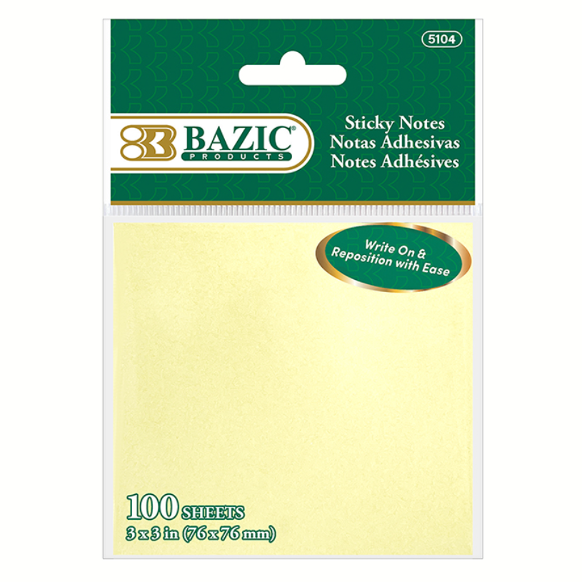 100 Ct. 3" X 3" Sticky Notes