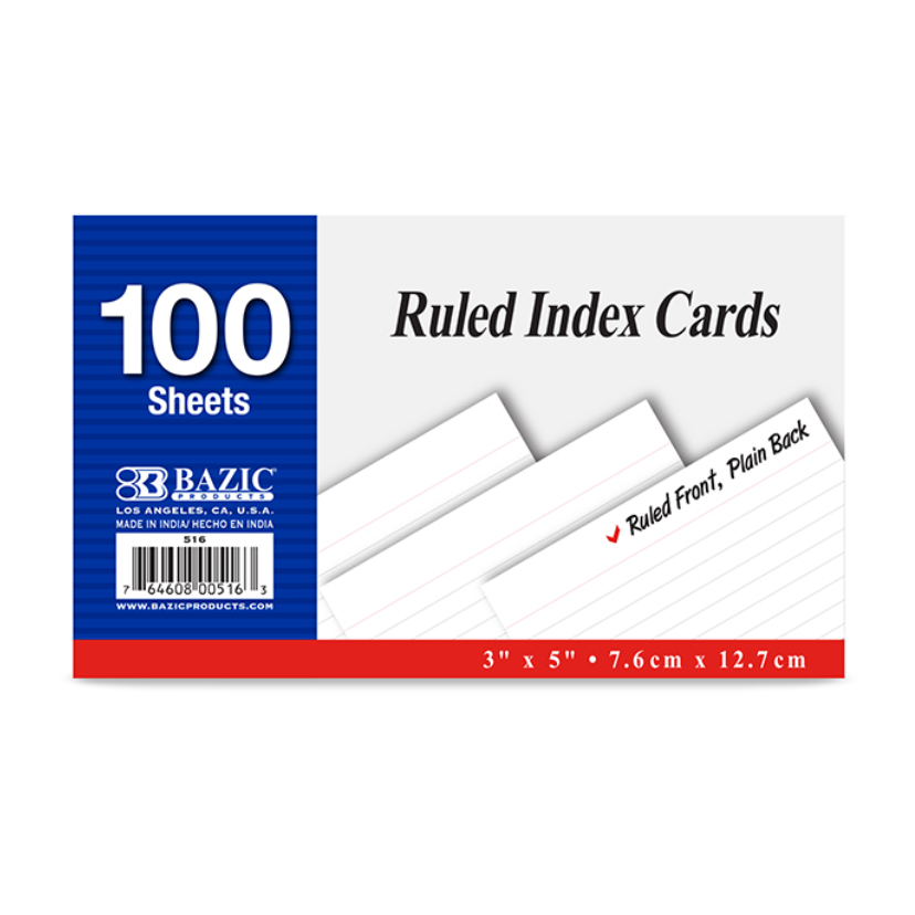 Index Cards 3¨x 5¨