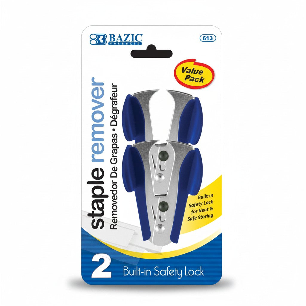 Claw Style Staples Remover w/ Safety Lock (2/Pack)