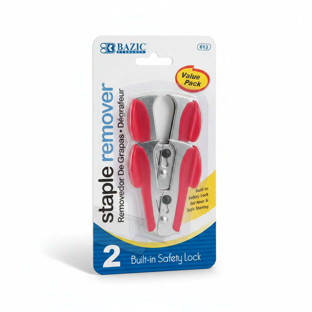 Claw Style Staples Remover w/ Safety Lock (2/Pack)