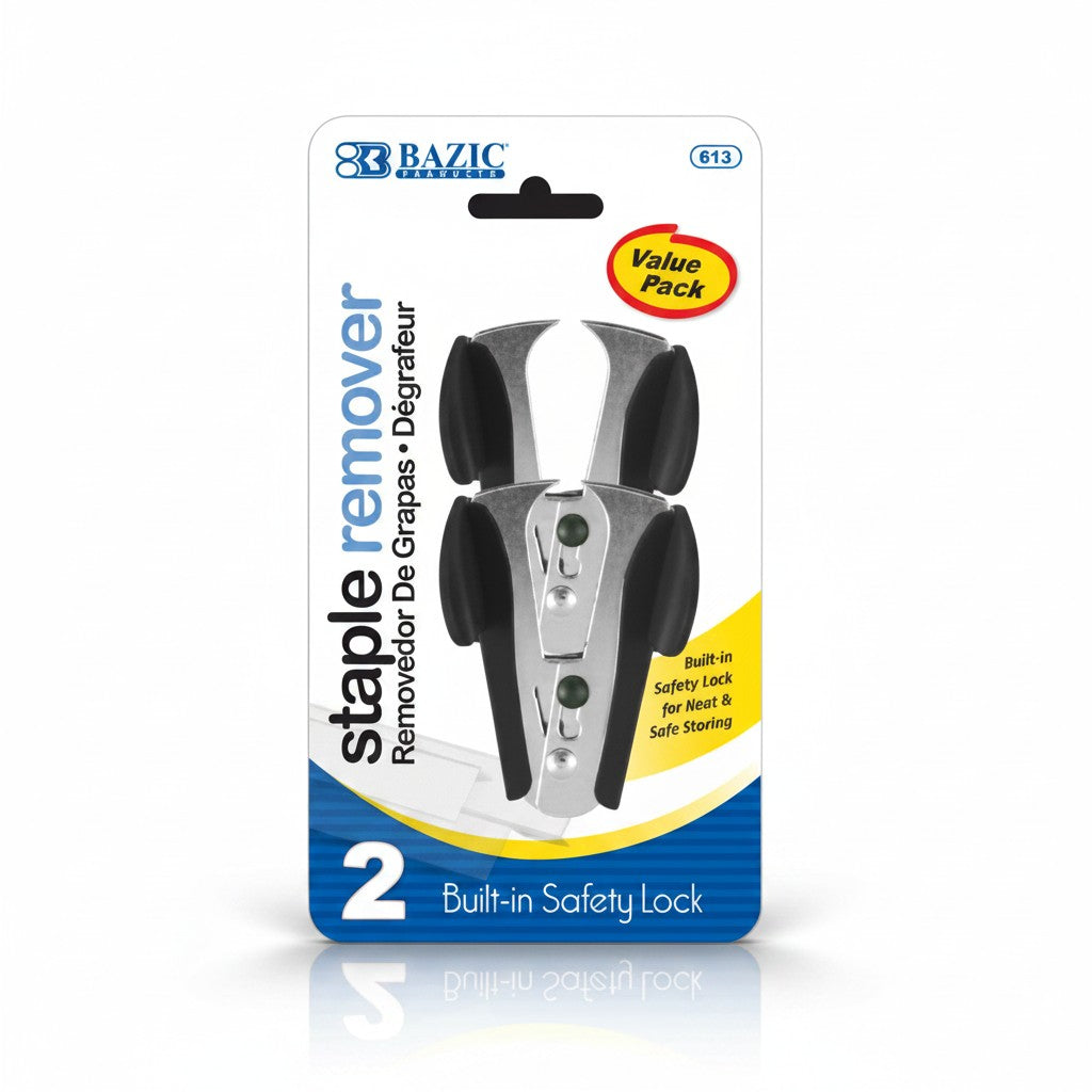 Claw Style Staples Remover w/ Safety Lock (2/Pack)