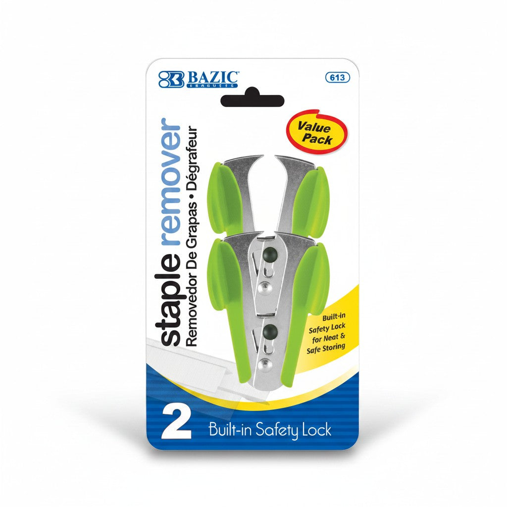 Claw Style Staples Remover w/ Safety Lock (2/Pack)