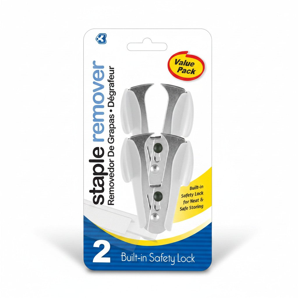 Claw Style Staples Remover w/ Safety Lock (2/Pack)
