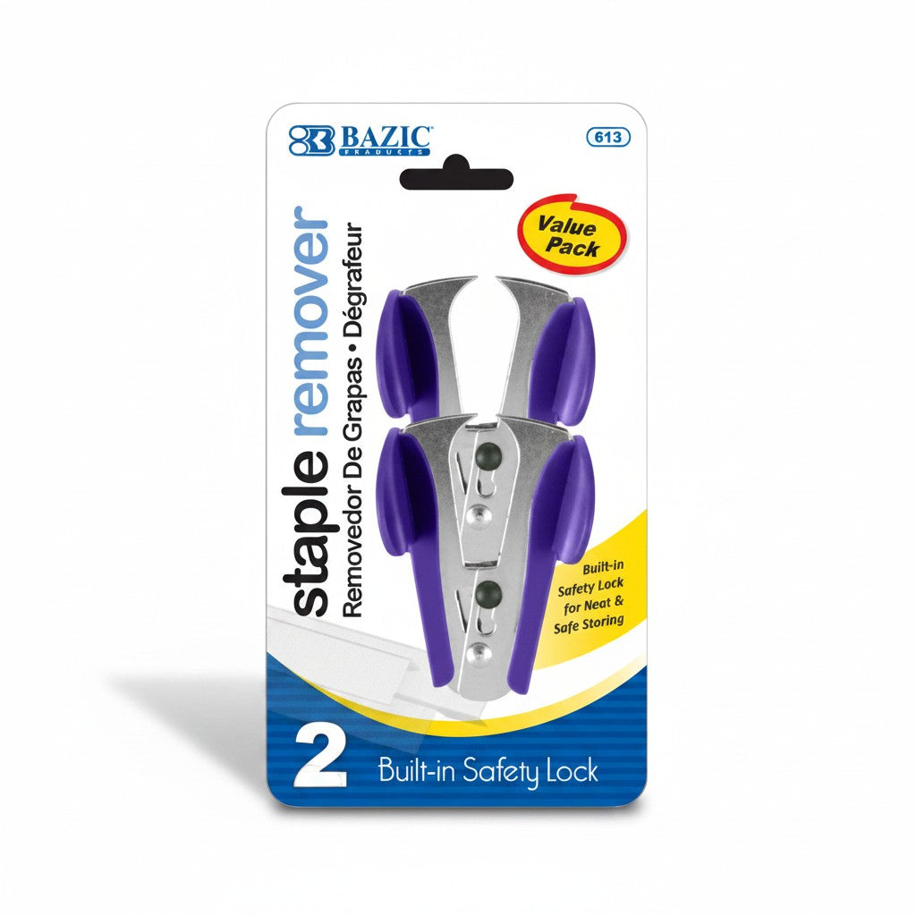 Claw Style Staples Remover w/ Safety Lock (2/Pack)