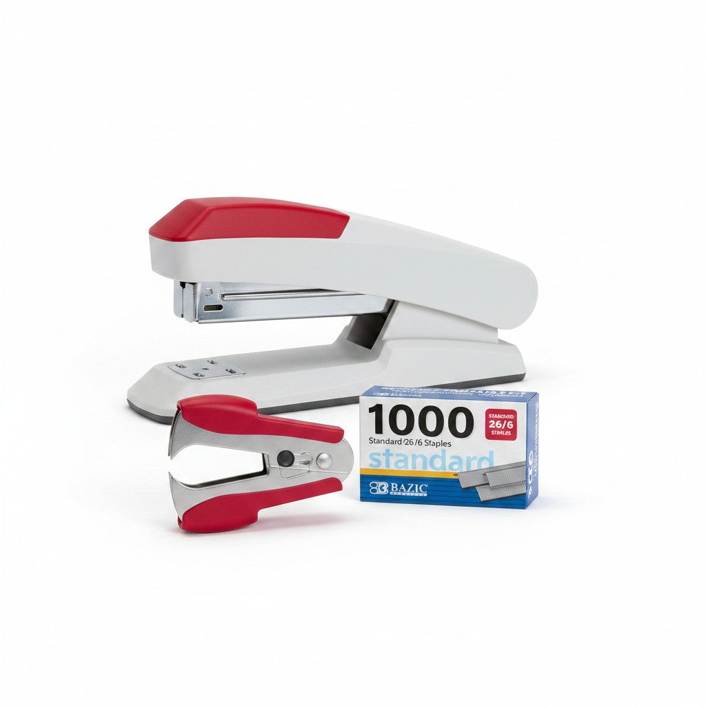 Comfort Grip Desktop Stapler Set