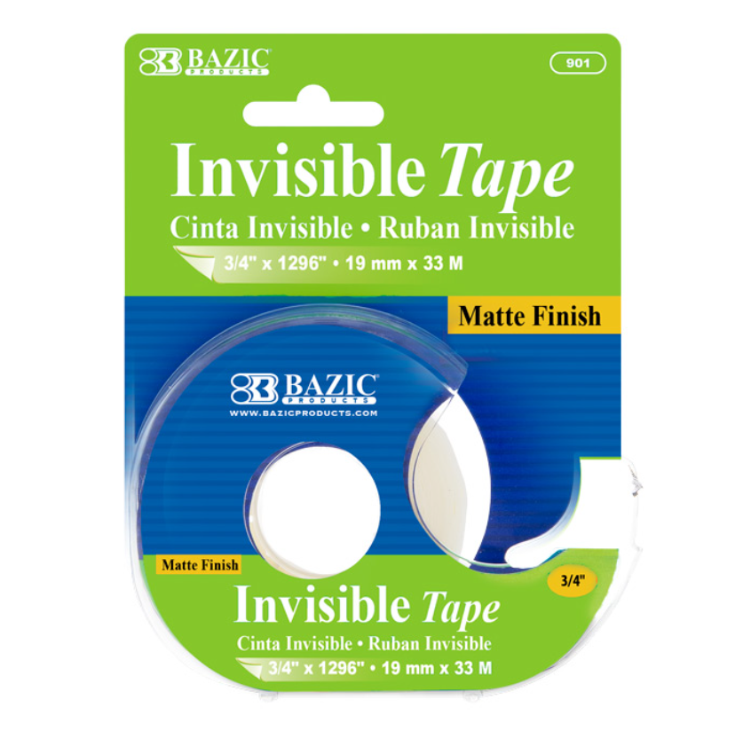 Cinta Adhesiva Invisible con Dispensador