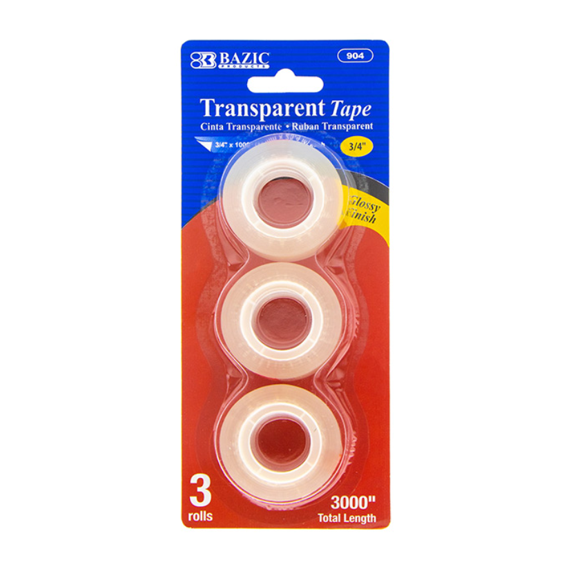 Repuesto de Cinta Adhesiva Transparente (3/Pack)
