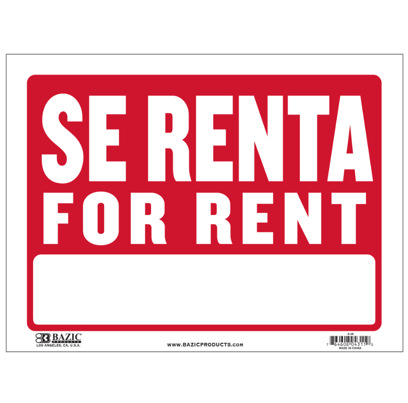 Letrero ¨SE RENTA¨