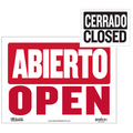 Letrero ¨ABIERTO OPEN/CERRADO CLOSE¨