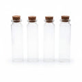 4 ct. Glass Bottle Container W/Cork Lid