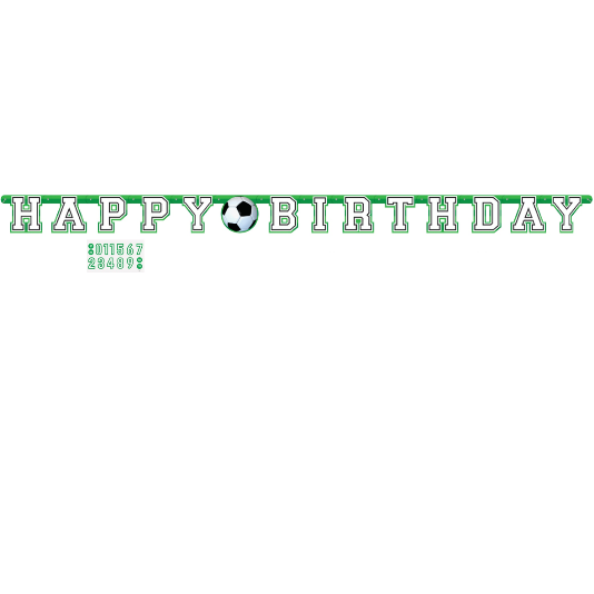 Soccer ¨Happy Birthday¨ Jointed Banner with Stickers