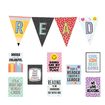 Cool for School Read Pennants Bulletin Board