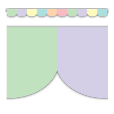 Pastel Pop Scalloped Die-Cut Border Trim