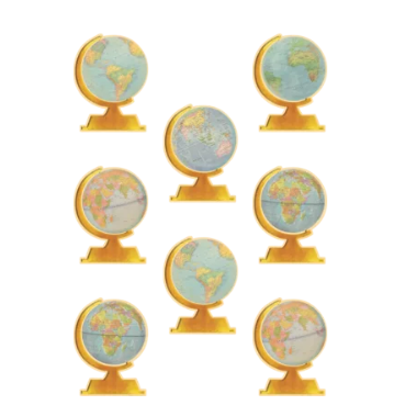Travel the Map Globes Accents