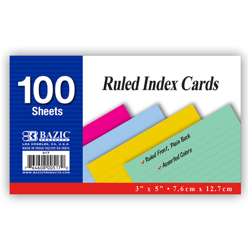 Index Cards 3¨x 5¨