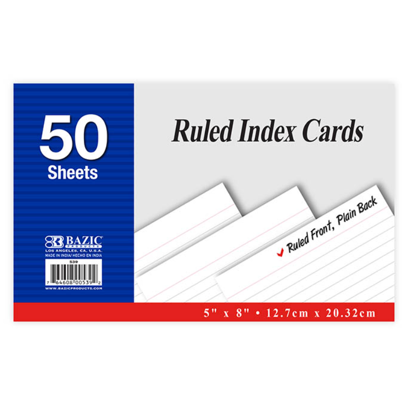 Index Cards 3¨x 5¨
