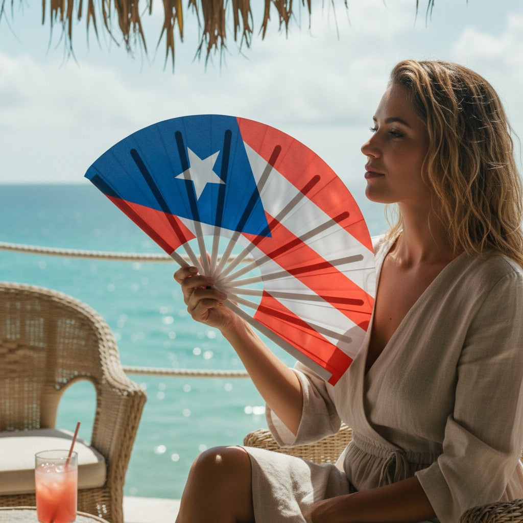 Abanico de Mano / Bandera de Puerto Rico