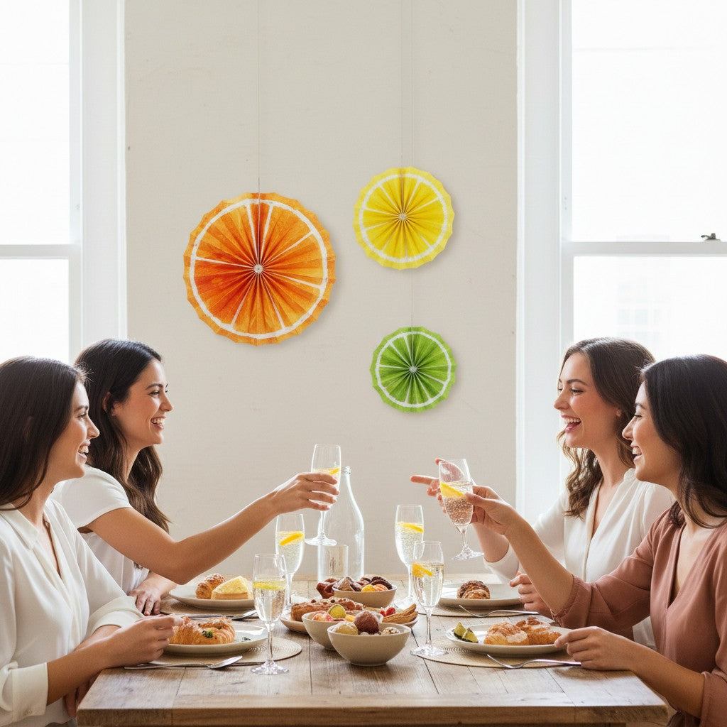 Set Decorativo Abanicos de Papel