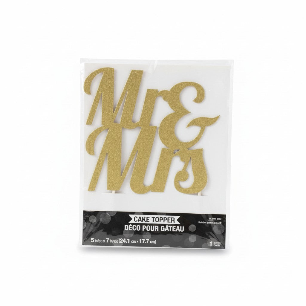 Decoración para pastel Mr & Mrs