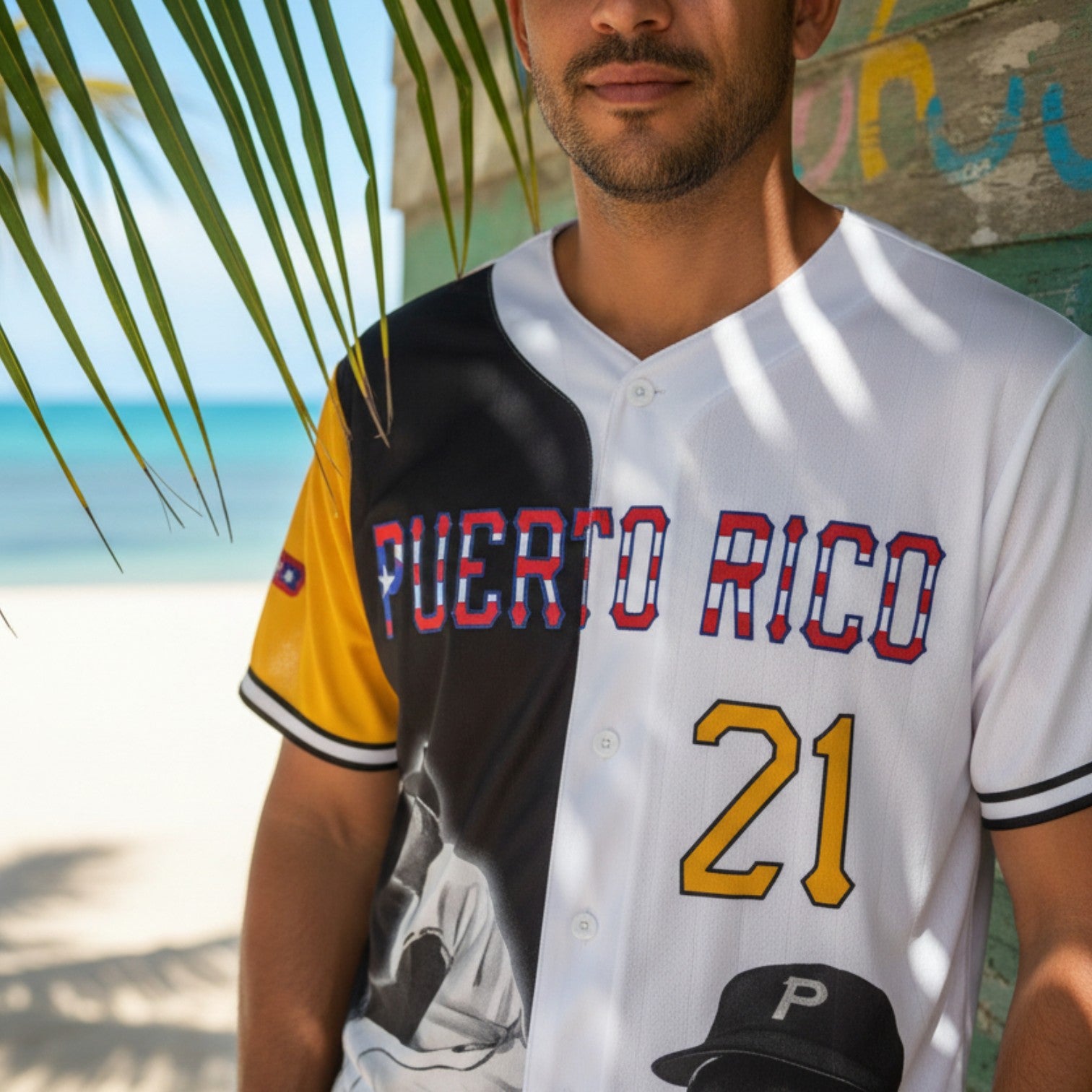 Camisa de Beísbol Puerto Rico / Clemente 21