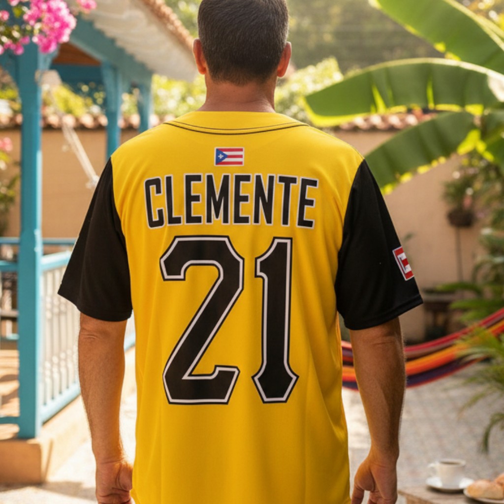 Camisa de Beísbol de Puerto Rico / Clemente 21