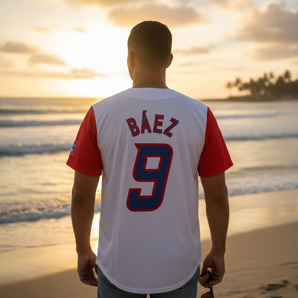 Camisa de Beísbol Puerto Rico / Báez 9