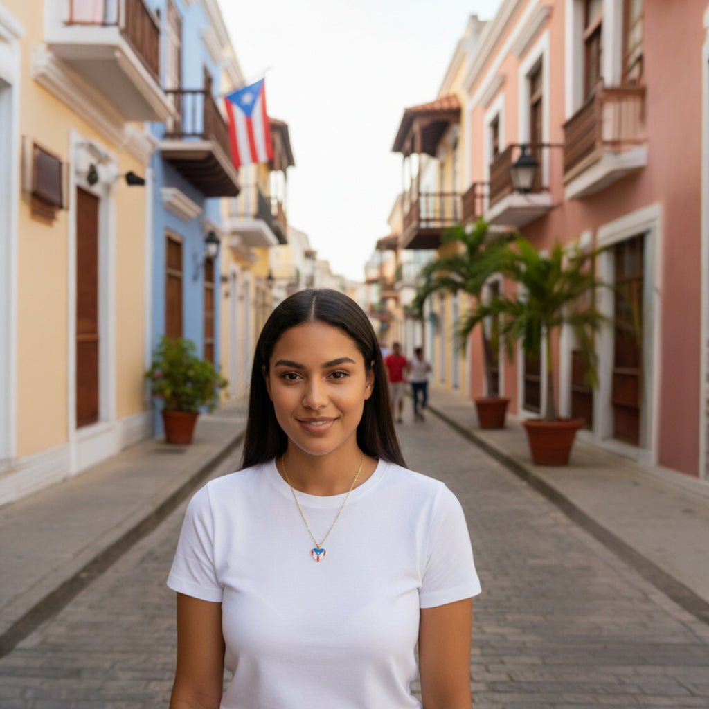 Collar Corazón Boricua