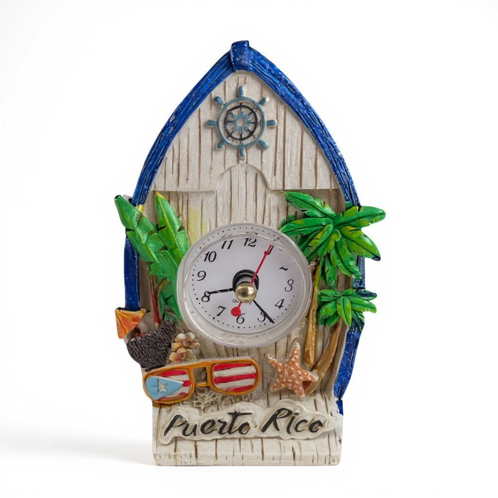 Figura Decorativa con Reloj / Barco