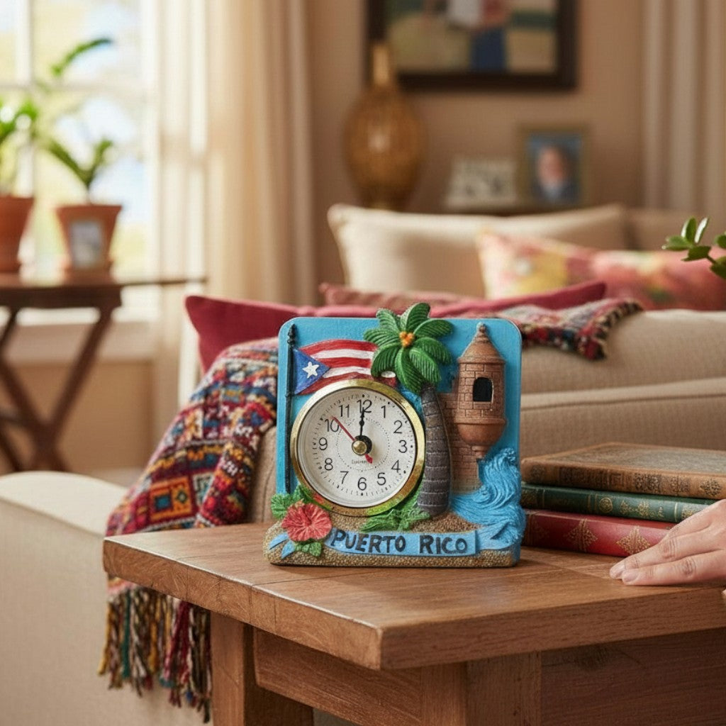 Figura Decorativa con Reloj / Garita