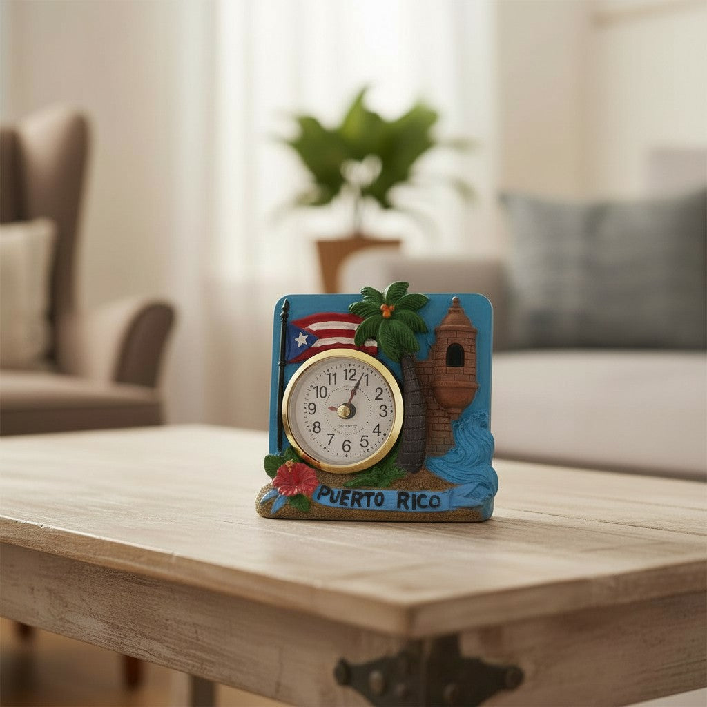 Figura Decorativa con Reloj / Garita