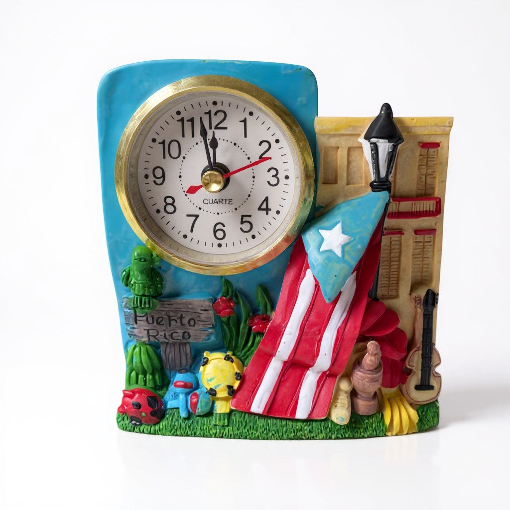 Figura Decorativa con Reloj / Puerto Rico