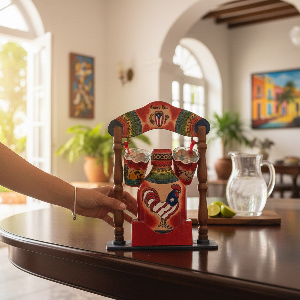 Set Decorativo / Botella y Vasos de Shot