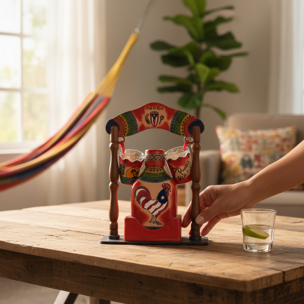 Set Decorativo / Botella y Vasos de Shot