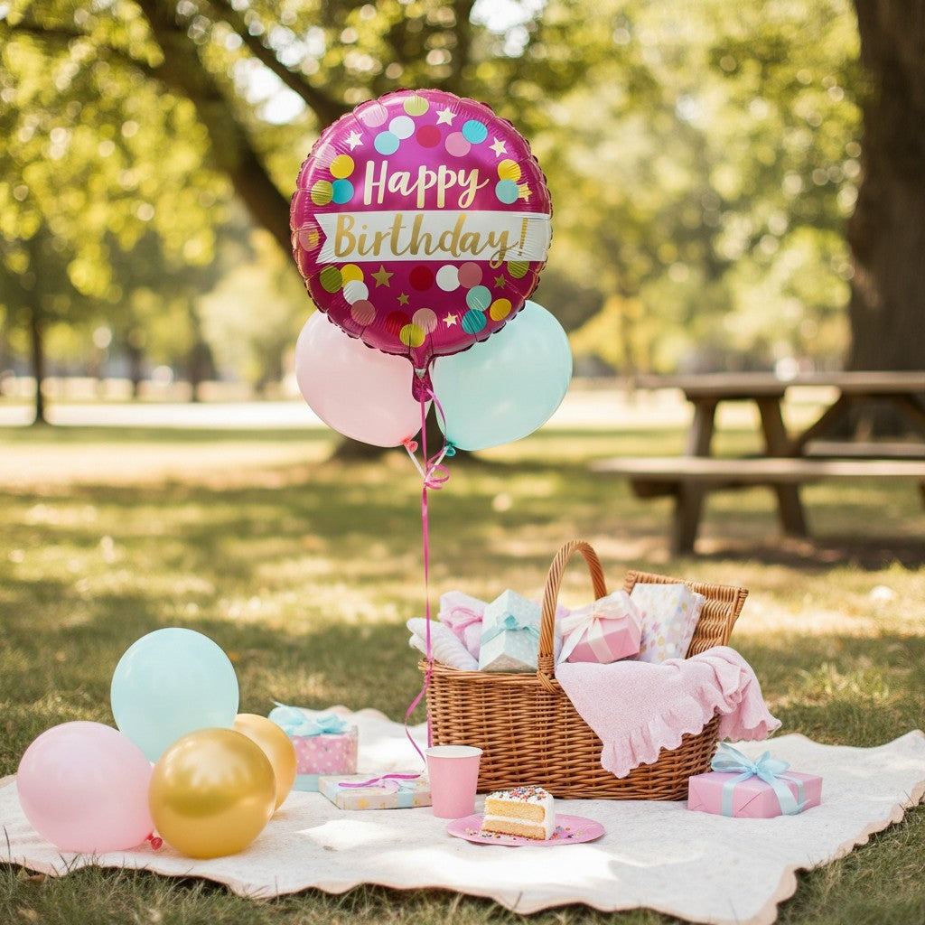 Globo ¨Happy Birthday¨ - Rosa
