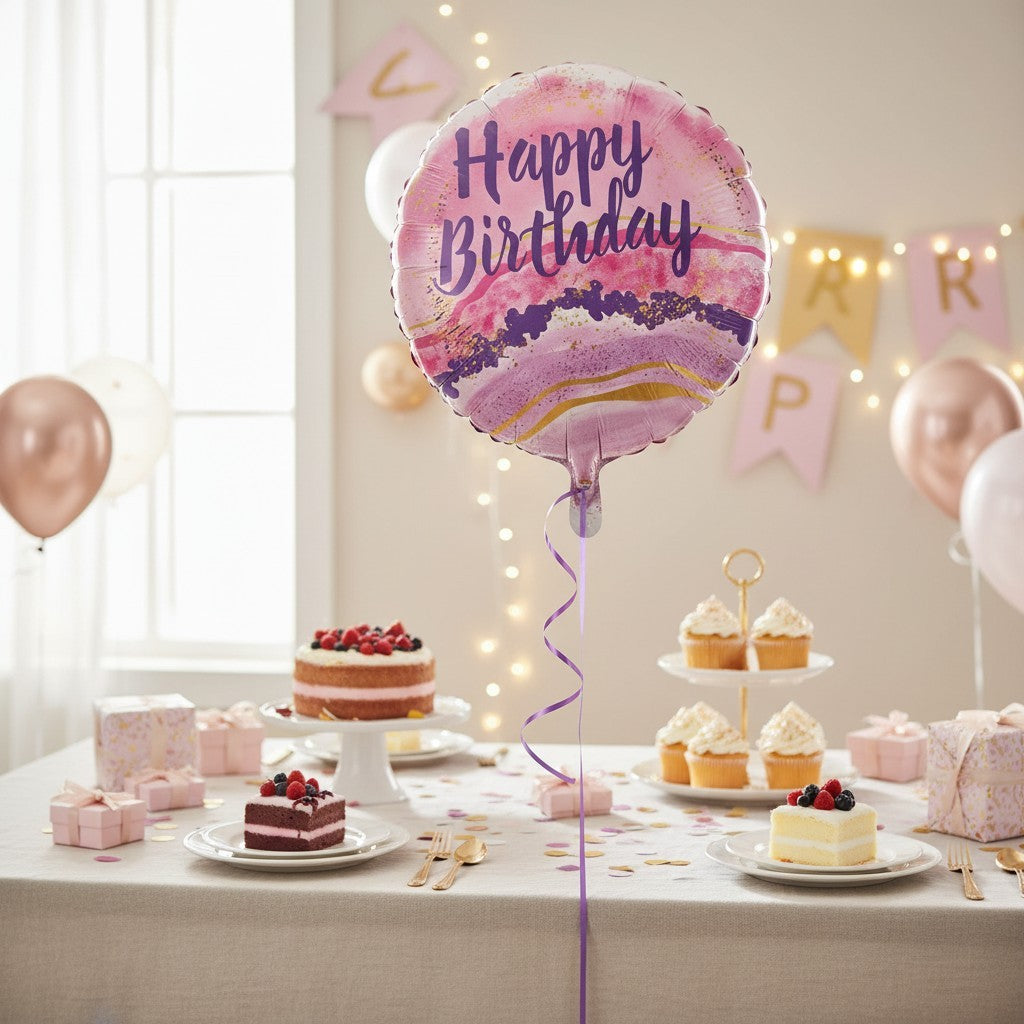 Globo ¨Happy Birthday¨ - Rosado