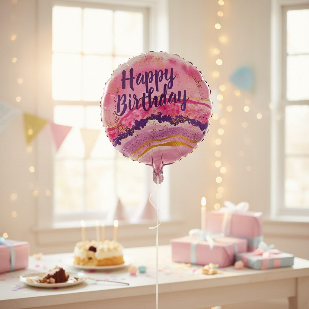 Globo ¨Happy Birthday¨ - Rosado