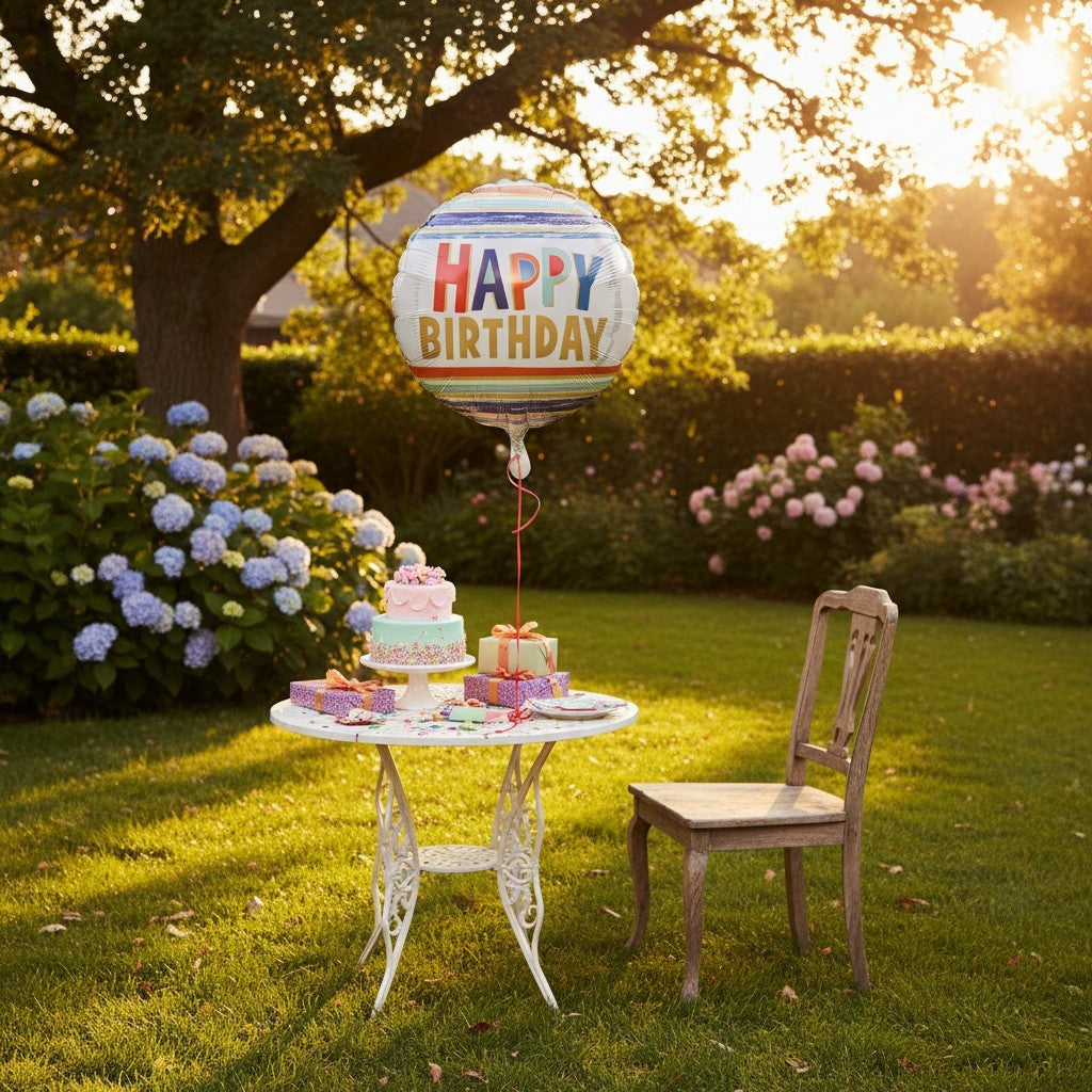 Globo ¨Happy Birthday¨ - Blanco