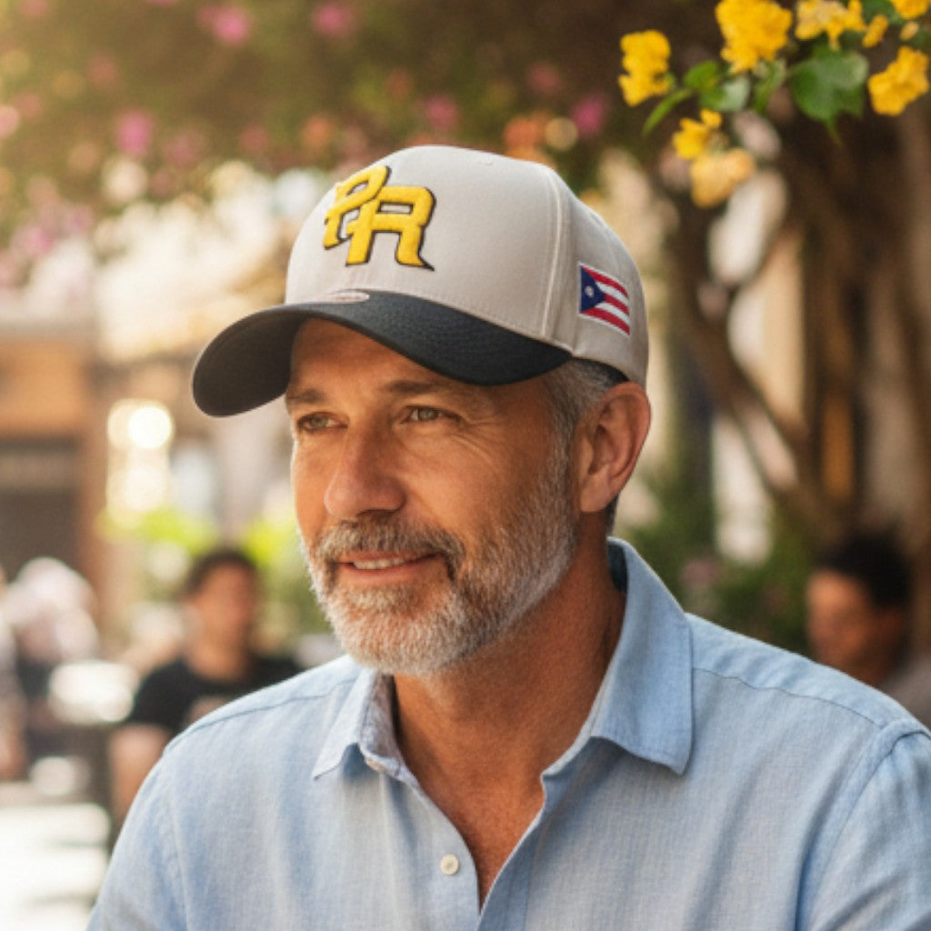 Gorra Crema y Negro de Puerto Rico