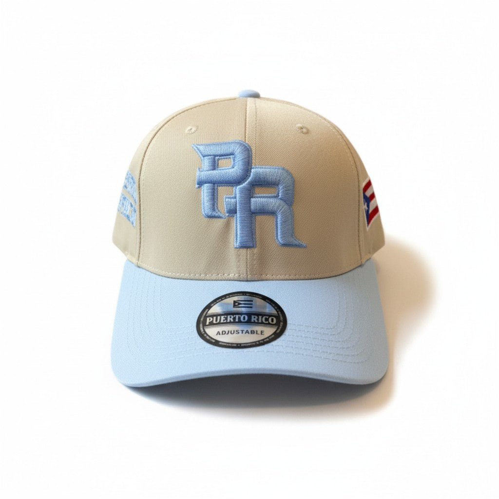 Gorra Crema y Azul de Puerto Rico