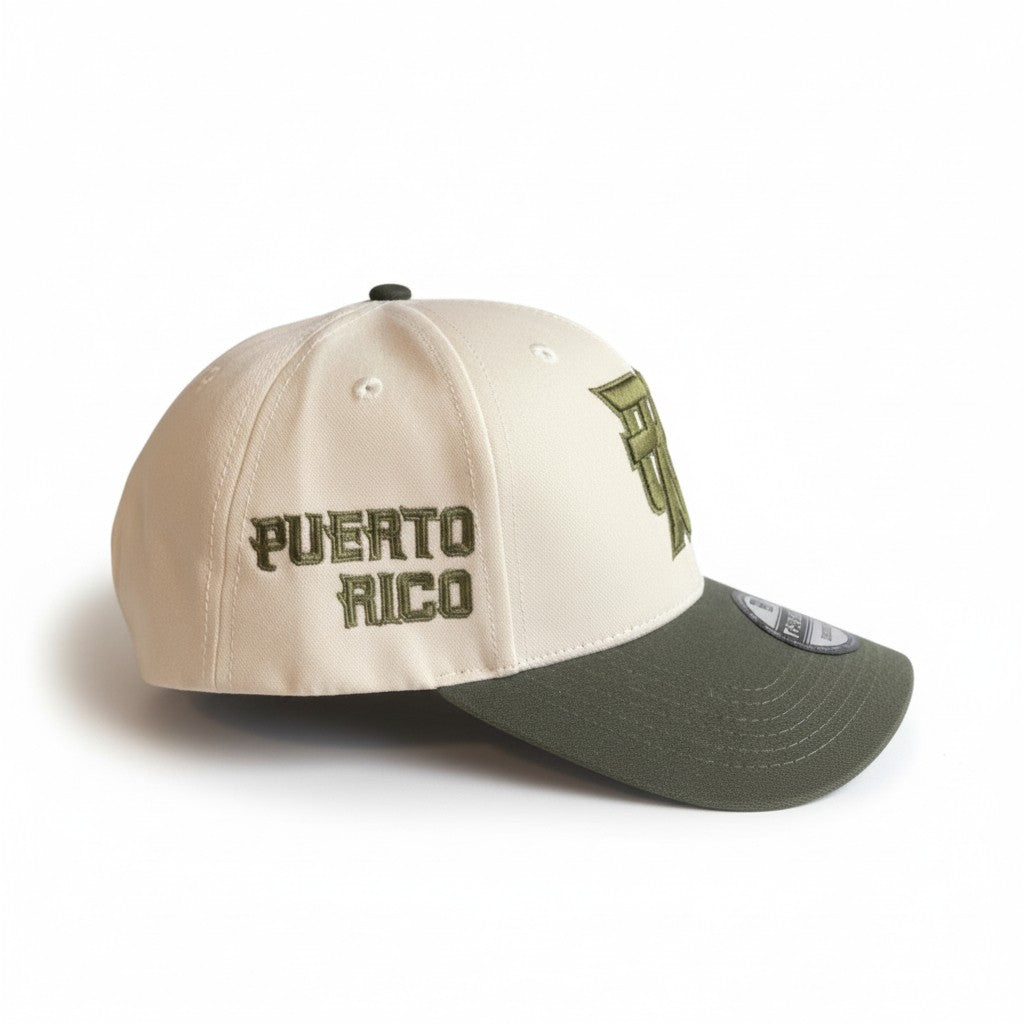 Gorra Crema y Verde de Puerto Rico